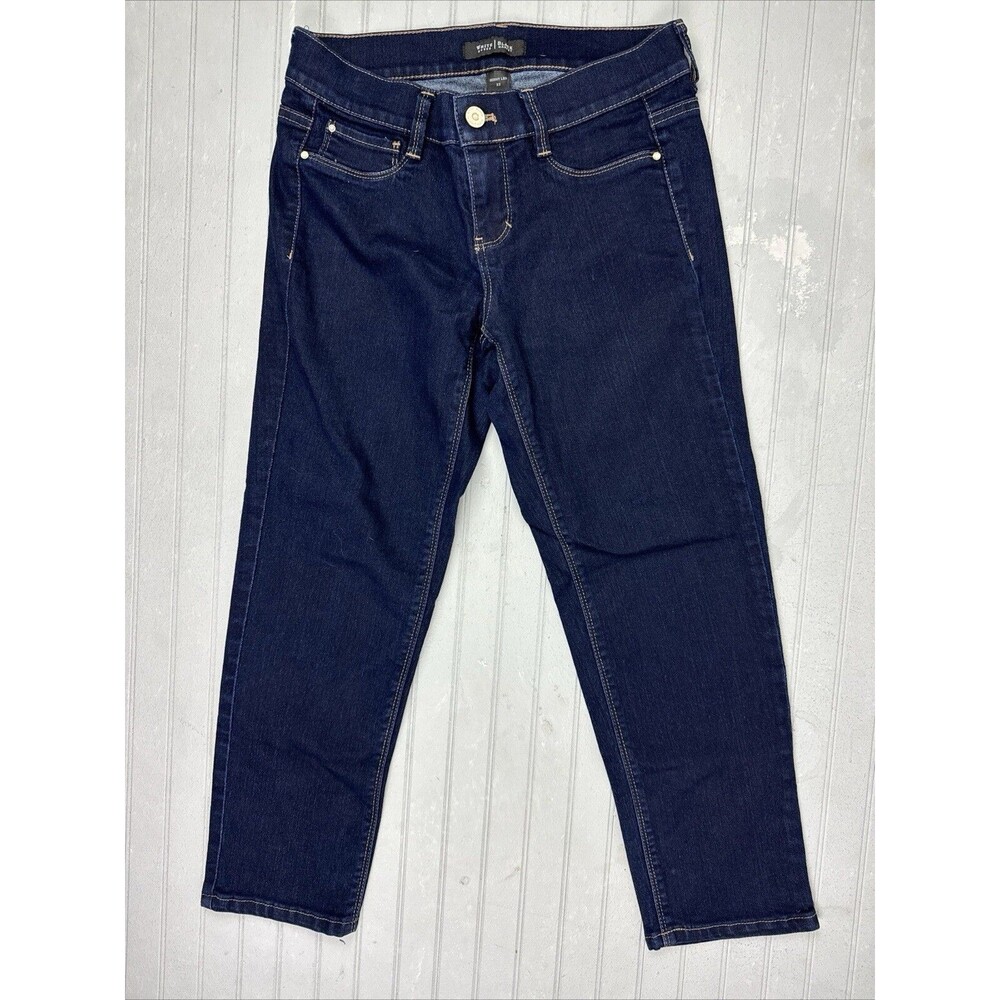 White House Black Market Size XS Womens Jeans Skinny Leg Crop Low Rise Stretch